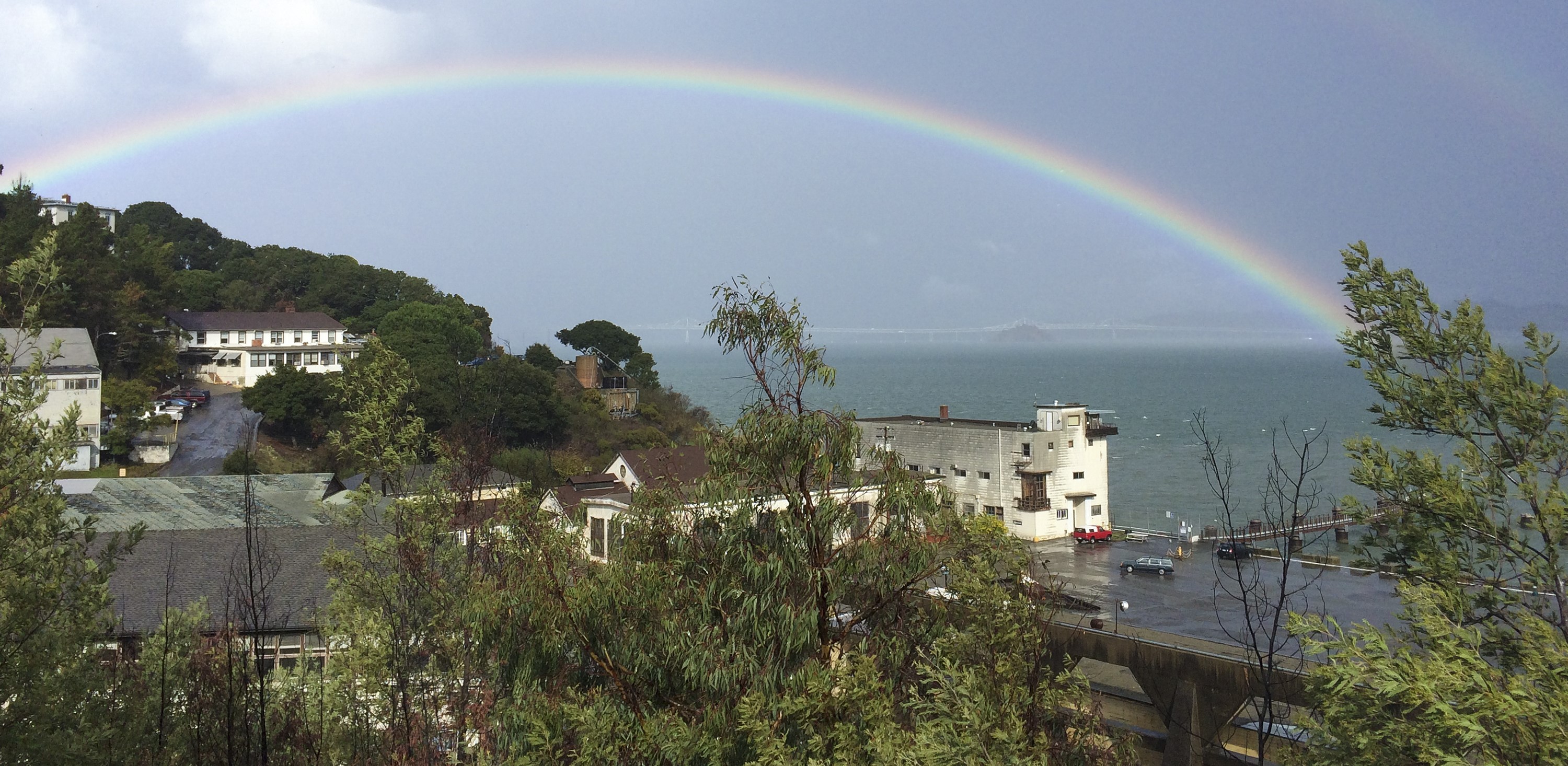 rainbow over Tiburon campus