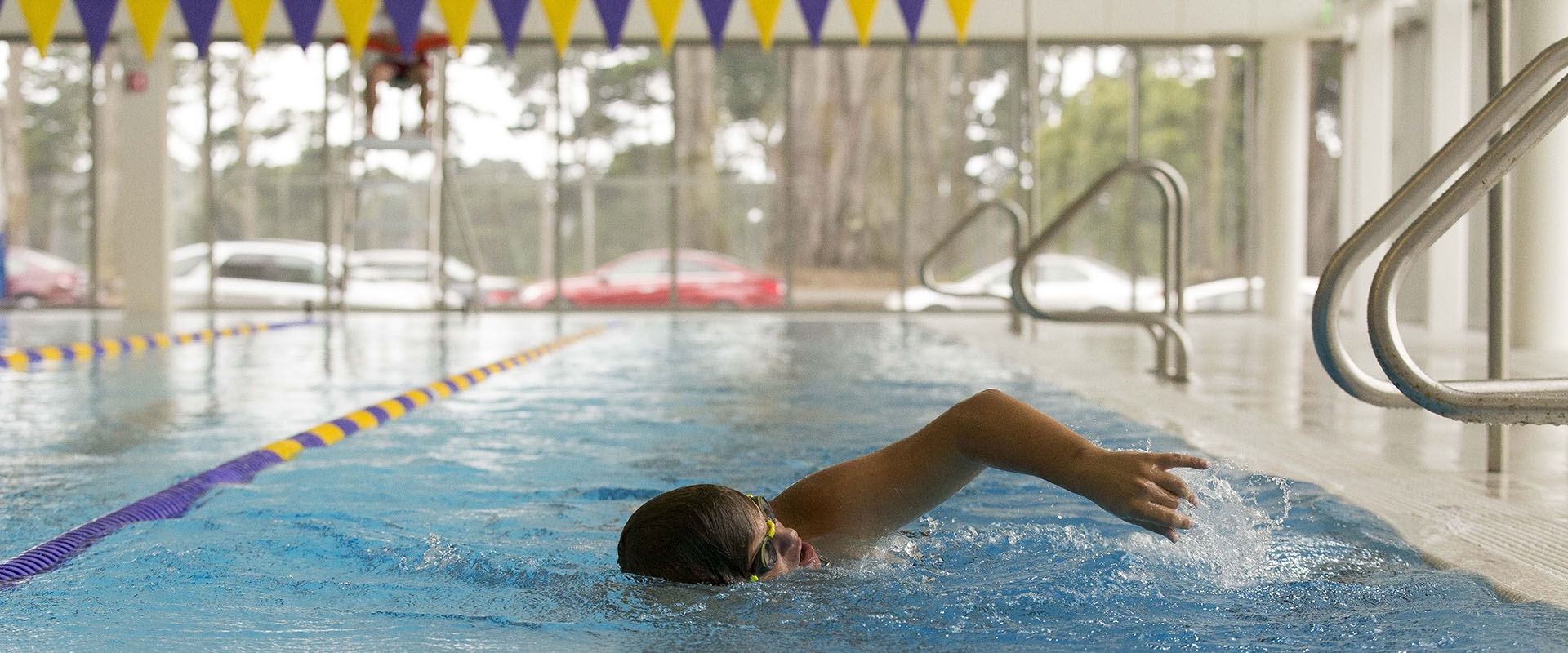 Swimmer in mashouf wellness center